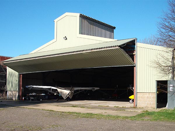 Microlight Hangar front